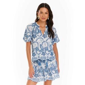 Allison New York Josephine Top - Coronet Blue NWT SIZE XS